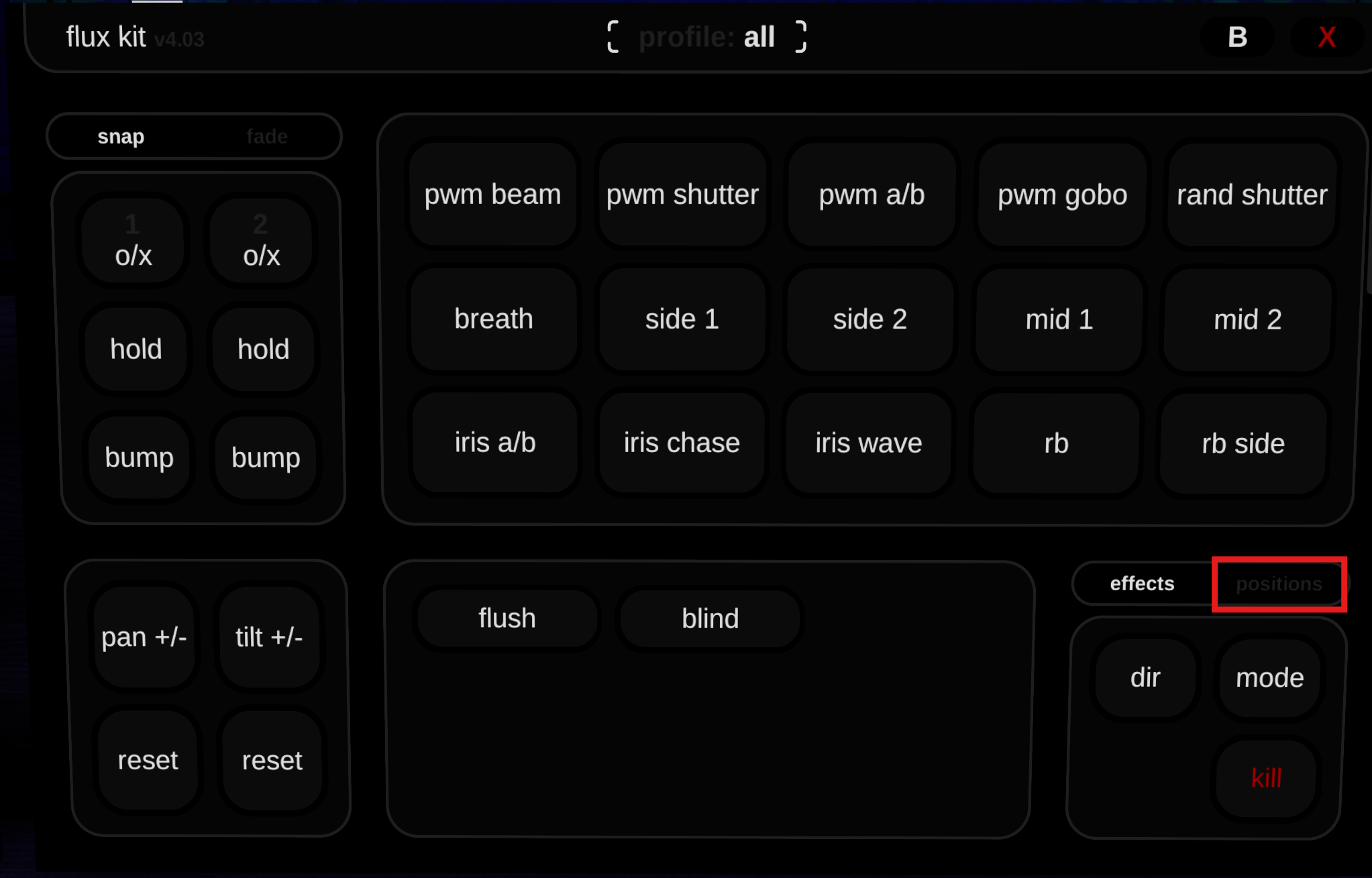 Profile Page Positions