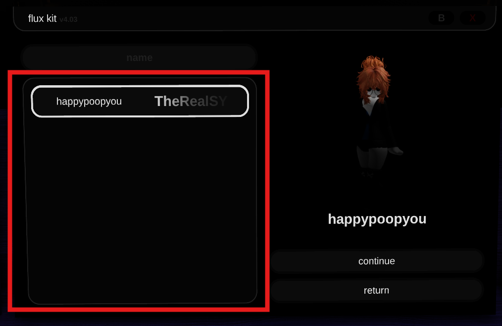 Spotlight Username - Namelist